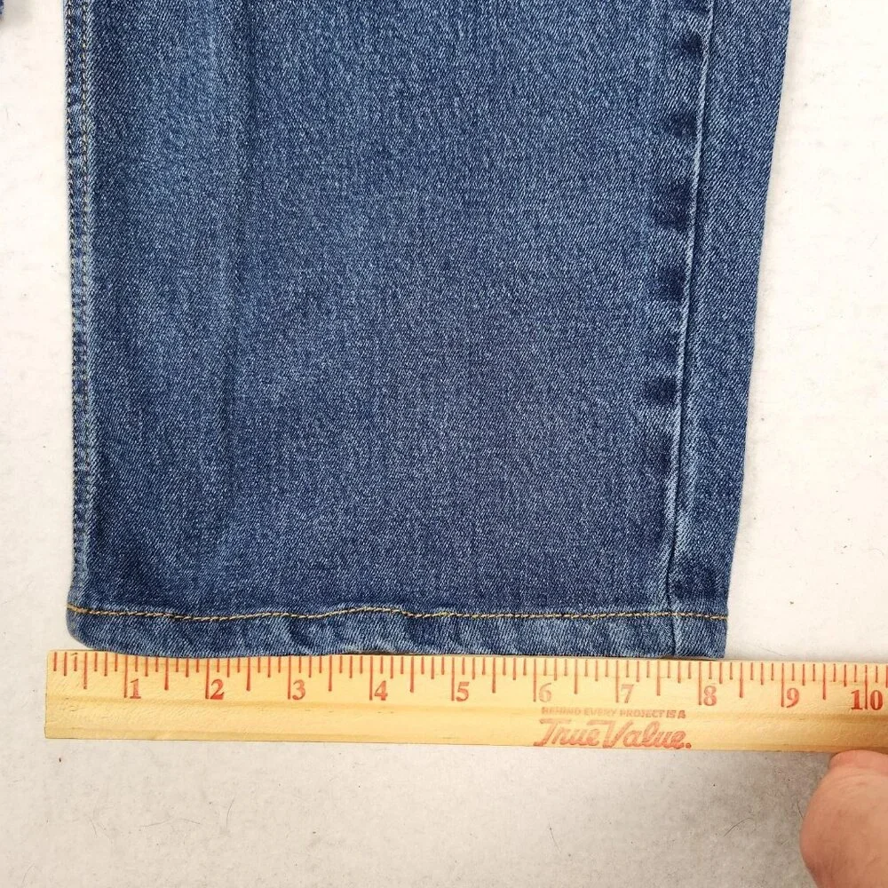 Orvis Jeans Mens 38x34 Blue Straight Leg Stretch Denim Five Pocket Casual